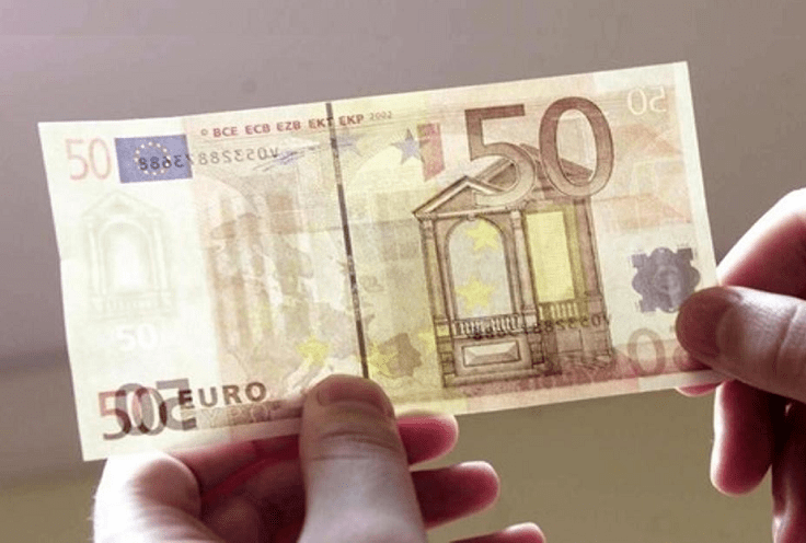 El promedio de billetes falsos en España